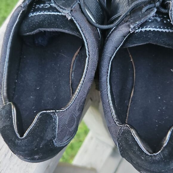 Coach Remonna Sneakers Black Signature Jacquard Size 8 - Picture 3 of 6